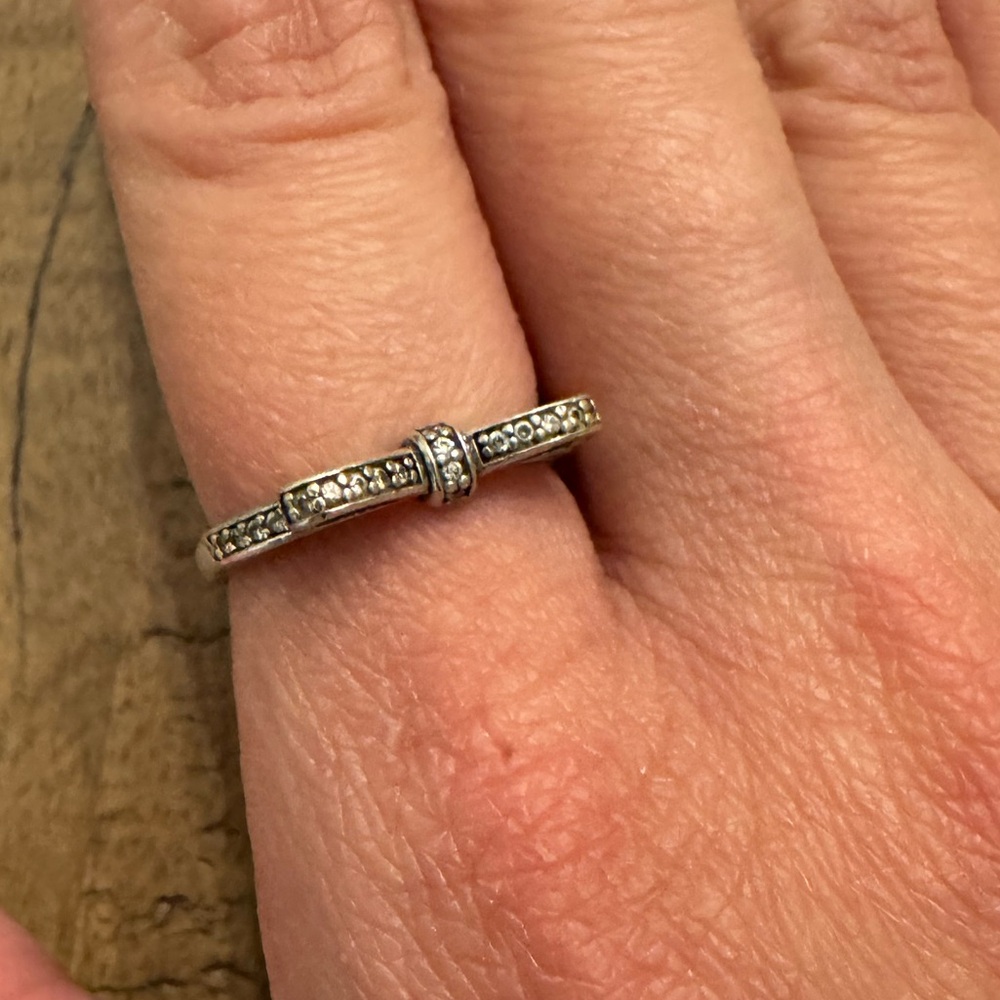 Pandora Bow Ring in Sterling Silver with Cubic Zirconia